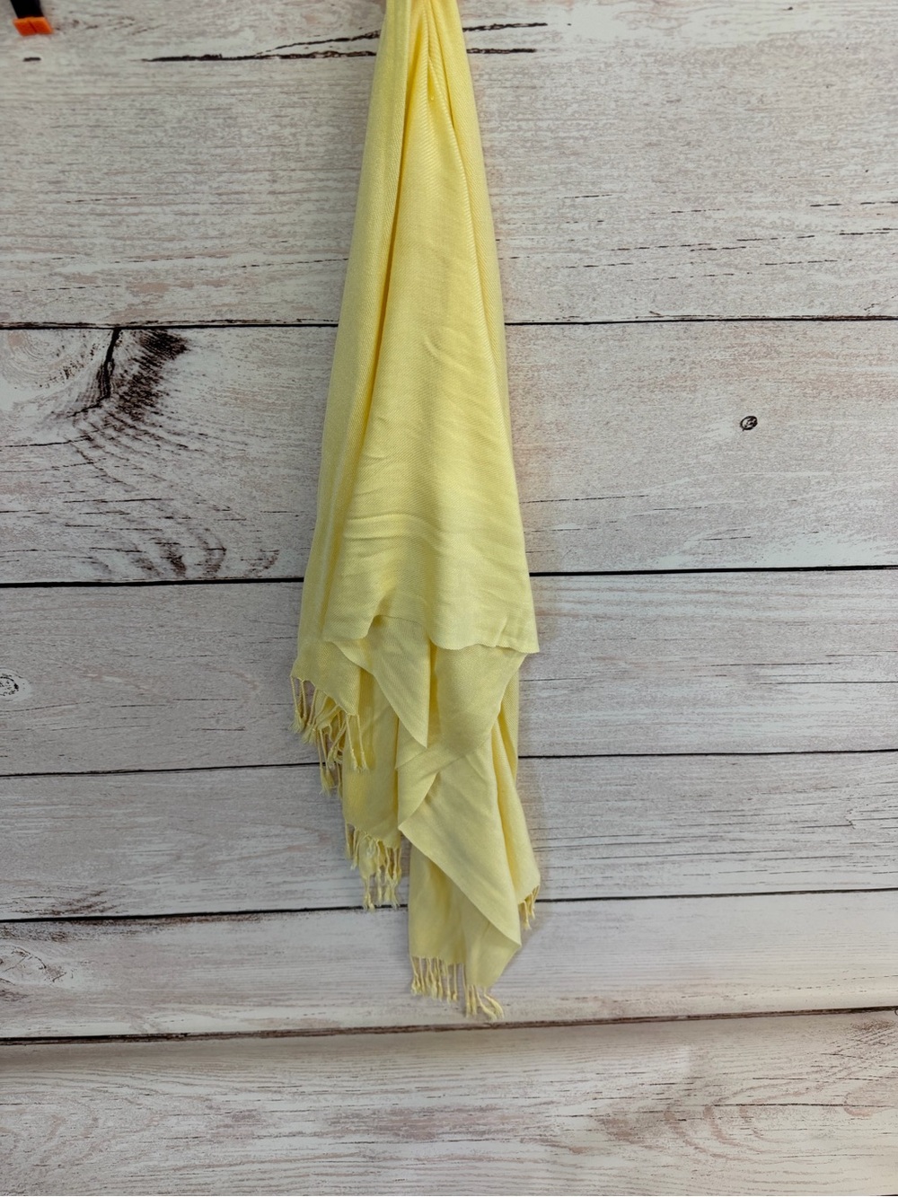 Old Navy Light Yellow Fringe Scarf Wrap